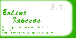 balint kapcsos business card